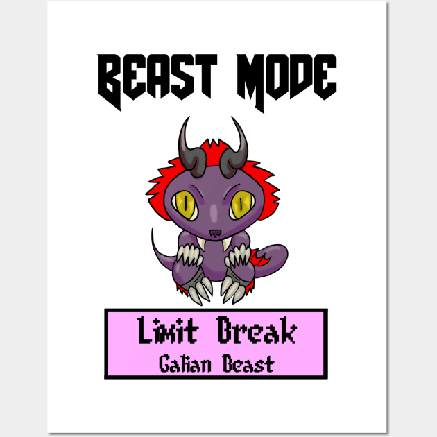 Beast Mode Vincent Valentine Limit Break Galian Beast Wall Art by Gamers Utopia